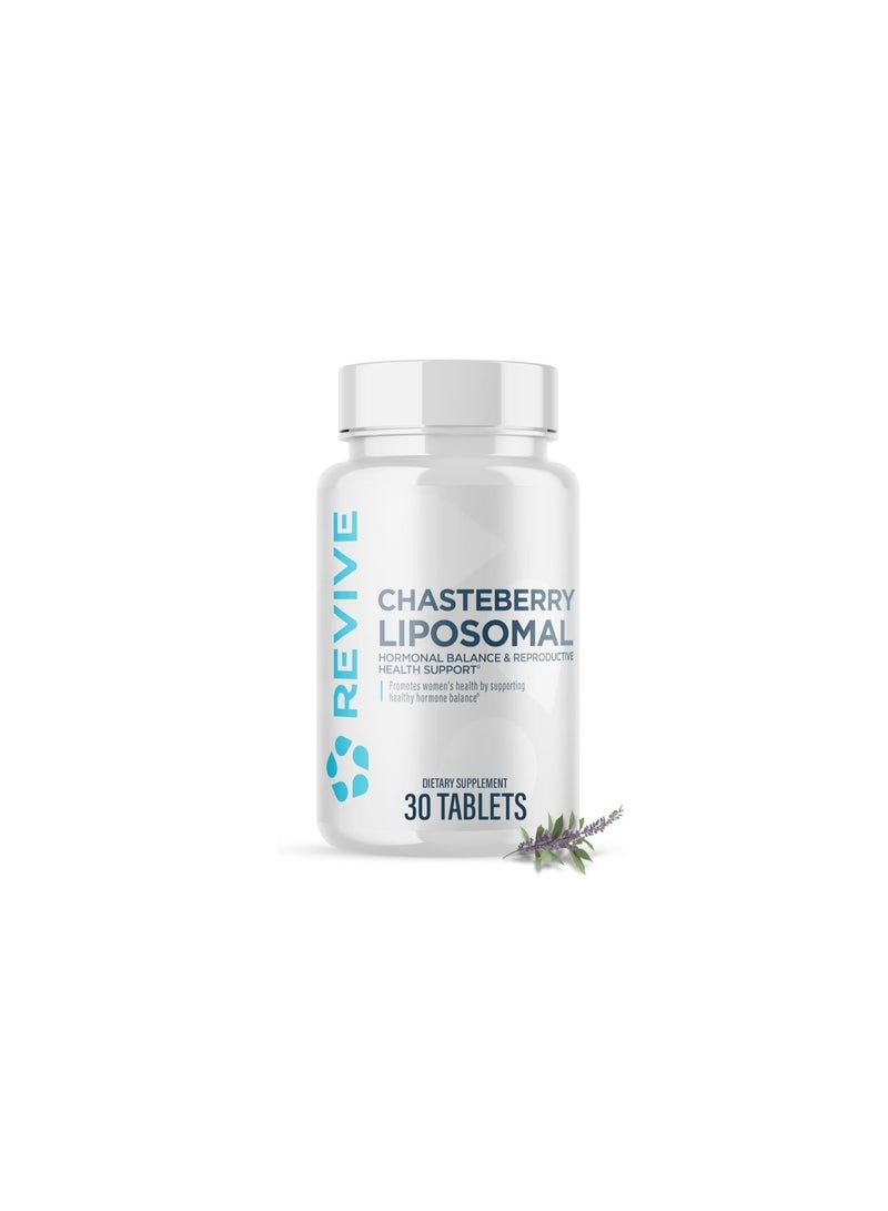 Revive Chasteberry Liposomal support hormonal balance, menstrual comfort and reproductive wellness 30 Tablets - Image 1